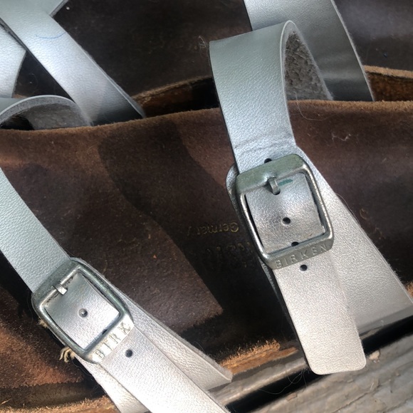 Silver Birkenstocks in great condition - Picture 5 of 8